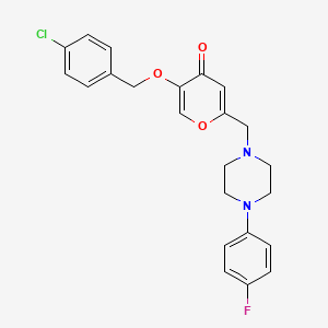 5-((4-chlorobenzyl)oxy)-2-((4-(4-fluorophenyl)piperazin-1-yl)methyl)-4H-pyran-4-one