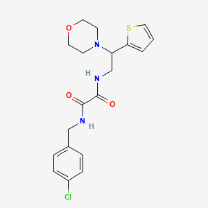 N1-(4-chlorobenzyl)-N2-(2-morpholino-2-(thiophen-2-yl)ethyl)oxalamide
