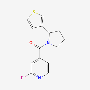 2-Fluoro-4-[2-(thiophen-3-yl)pyrrolidine-1-carbonyl]pyridine