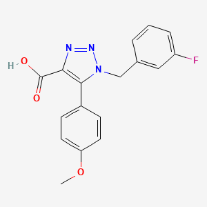 molecular formula C17H14FN3O3 B2833100 1-(3-fluorobenzyl)-5-(4-methoxyphenyl)-1H-1,2,3-triazole-4-carboxylic acid CAS No. 1338658-95-9