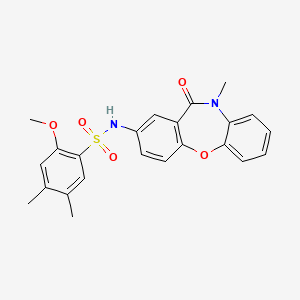 2-methoxy-4,5-dimethyl-N-(10-methyl-11-oxo-10,11-dihydrodibenzo[b,f][1,4]oxazepin-2-yl)benzenesulfonamide