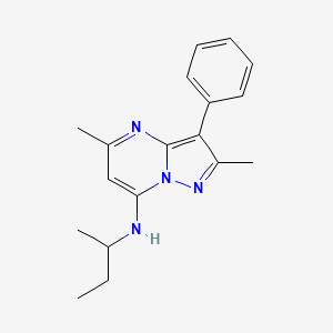 N-(butan-2-yl)-2,5-dimethyl-3-phenylpyrazolo[1,5-a]pyrimidin-7-amine