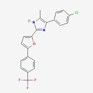 4-(4-chlorophenyl)-5-methyl-2-[5-[4-(trifluoromethyl)phenyl]-2-furyl]-1H-imidazole