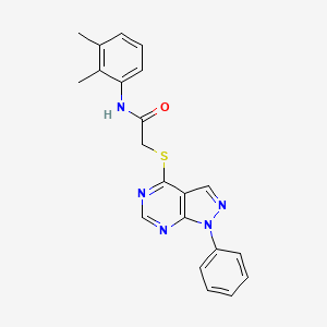molecular formula C21H19N5OS B2833119 N-(2,3-dimethylphenyl)-2-({1-phenyl-1H-pyrazolo[3,4-d]pyrimidin-4-yl}sulfanyl)acetamide CAS No. 335223-57-9
