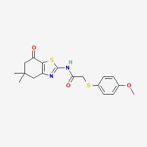 N-(5,5-dimethyl-7-oxo-4,5,6,7-tetrahydrobenzo[d]thiazol-2-yl)-2-((4-methoxyphenyl)thio)acetamide