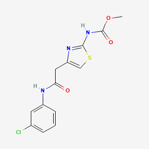 molecular formula C13H12ClN3O3S B2833124 Methyl (4-(2-((3-chlorophenyl)amino)-2-oxoethyl)thiazol-2-yl)carbamate CAS No. 946313-57-1