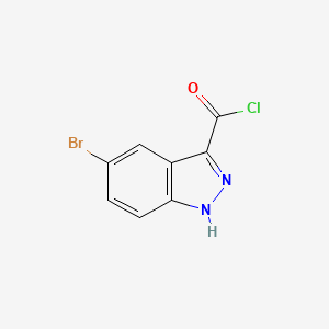 molecular formula C8H4BrClN2O B2833131 1H-Indazole-3-carbonyl chloride, 5-bromo- CAS No. 1260783-54-7