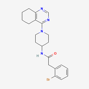 molecular formula C21H25BrN4O B2833134 2-(2-bromophenyl)-N-(1-(5,6,7,8-tetrahydroquinazolin-4-yl)piperidin-4-yl)acetamide CAS No. 2034258-19-8