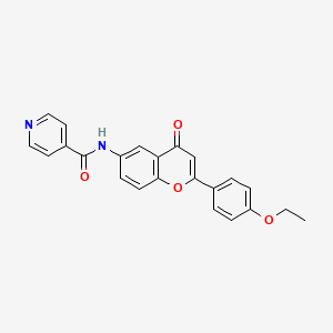 molecular formula C23H18N2O4 B2833136 N-[2-(4-ethoxyphenyl)-4-oxo-4H-chromen-6-yl]pyridine-4-carboxamide CAS No. 921554-30-5