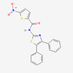 molecular formula C20H13N3O3S2 B2833137 N-(4,5-diphenyl-1,3-thiazol-2-yl)-5-nitrothiophene-2-carboxamide CAS No. 328038-42-2