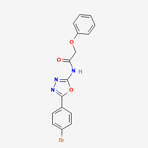 molecular formula C16H12BrN3O3 B2833147 N-[5-(4-bromophenyl)-1,3,4-oxadiazol-2-yl]-2-phenoxyacetamide CAS No. 897619-79-3
