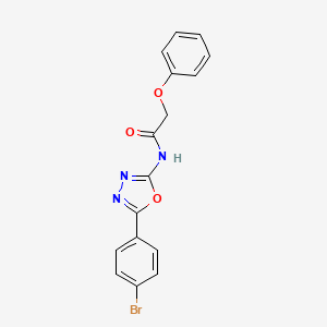 molecular formula C16H12BrN3O3 B2833147 N-(5-(4-bromophenyl)-1,3,4-oxadiazol-2-yl)-2-phenoxyacetamide CAS No. 897619-79-3