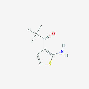 molecular formula C9H13NOS B2833149 1-(2-Aminothiophen-3-yl)-2,2-dimethylpropan-1-one CAS No. 832113-73-2