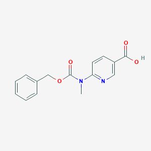 molecular formula C15H14N2O4 B2833150 6-[Methyl(phenylmethoxycarbonyl)amino]pyridine-3-carboxylic acid CAS No. 2248349-29-1
