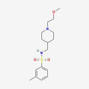 molecular formula C16H26N2O3S B2833156 N-((1-(2-甲氧基乙基)哌啶-4-基)甲基)-3-甲基苯磺酰胺 CAS No. 953142-93-3