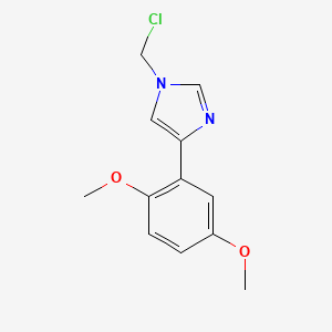 molecular formula C12H13ClN2O2 B2833170 1-(Chloromethyl)-4-(2,5-dimethoxyphenyl)imidazole CAS No. 1260676-35-4