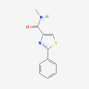 molecular formula C11H10N2OS B2833179 N-甲基-2-苯基-1,3-噻唑-4-甲酰胺 CAS No. 72744-27-5