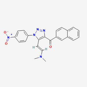 molecular formula C23H19N5O3 B2833191 [5-[(E)-2-(dimethylamino)ethenyl]-1-(4-nitrophenyl)triazol-4-yl]-naphthalen-2-ylmethanone CAS No. 551930-83-7