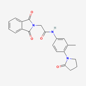2-(1,3-dioxoisoindol-2-yl)-N-[3-methyl-4-(2-oxopyrrolidin-1-yl)phenyl]acetamide