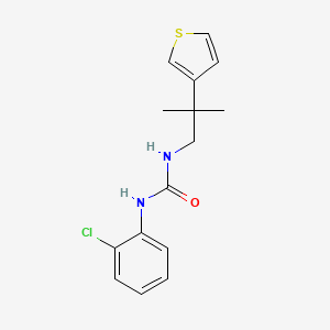 molecular formula C15H17ClN2OS B2833211 1-(2-Chlorophenyl)-3-(2-methyl-2-(thiophen-3-yl)propyl)urea CAS No. 2309604-71-3