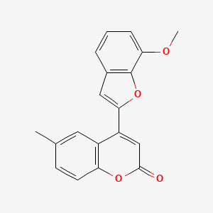 molecular formula C19H14O4 B2833214 4-(7-Methoxy-1-benzofuran-2-yl)-6-methylchromen-2-one CAS No. 583053-44-5