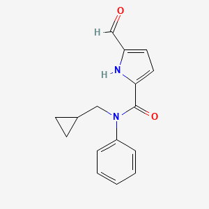 molecular formula C16H16N2O2 B2833215 N-(cyclopropylmethyl)-5-formyl-N-phenyl-1H-pyrrole-2-carboxamide CAS No. 1808528-69-9