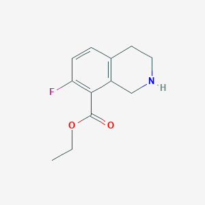 molecular formula C12H14FNO2 B2833220 Ethyl 7-fluoro-1,2,3,4-tetrahydroisoquinoline-8-carboxylate CAS No. 2248322-95-2