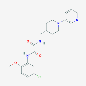 molecular formula C20H23ClN4O3 B2833223 N1-(5-chloro-2-methoxyphenyl)-N2-((1-(pyridin-3-yl)piperidin-4-yl)methyl)oxalamide CAS No. 2034379-55-8