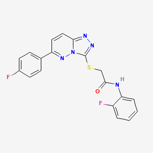 N-(2-fluorophenyl)-2-((6-(4-fluorophenyl)-[1,2,4]triazolo[4,3-b]pyridazin-3-yl)thio)acetamide