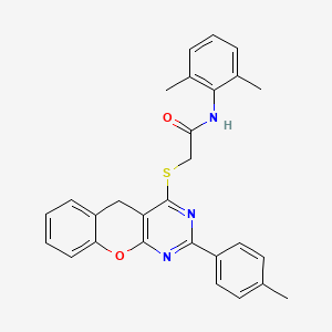 N-(2,6-dimethylphenyl)-2-((2-(p-tolyl)-5H-chromeno[2,3-d]pyrimidin-4-yl)thio)acetamide