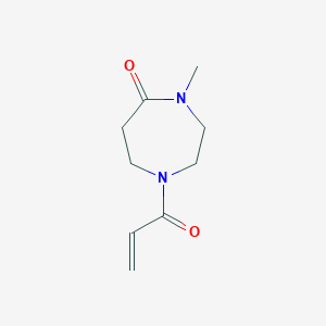 molecular formula C9H14N2O2 B2833247 4-Methyl-1-prop-2-enoyl-1,4-diazepan-5-one CAS No. 2003906-31-6