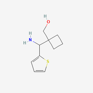molecular formula C10H15NOS B2833250 {1-[Amino(thiophen-2-yl)methyl]cyclobutyl}methanol CAS No. 1858005-56-7