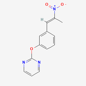 molecular formula C13H11N3O3 B2833256 2-[3-(2-Nitro-1-propenyl)phenoxy]pyrimidine CAS No. 855308-69-9