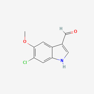 molecular formula C10H8ClNO2 B2833266 6-Chloro-5-methoxy-1H-indole-3-carbaldehyde CAS No. 68935-52-4