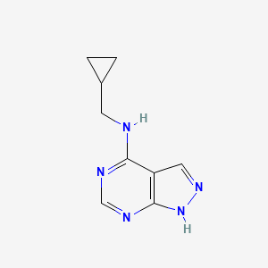 molecular formula C9H11N5 B2833270 N-(Cyclopropylmethyl)-1H-pyrazolo[3,4-d]pyrimidin-4-amine CAS No. 1935253-84-1