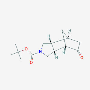molecular formula C14H21NO3 B2833272 rac-tert-butyl (1R,2S,6S,7R)-8-oxo-4-azatricyclo[5.2.1.0,2,6]decane-4-carboxylate CAS No. 1200508-80-0
