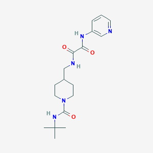 molecular formula C18H27N5O3 B2833285 N-{[1-(tert-butylcarbamoyl)piperidin-4-yl]methyl}-N'-(pyridin-3-yl)ethanediamide CAS No. 1234955-69-1