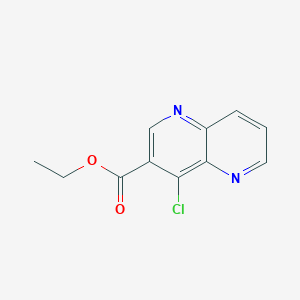 molecular formula C11H9ClN2O2 B2833289 Ethyl 4-chloro-1,5-naphthyridine-3-carboxylate CAS No. 83067-95-2