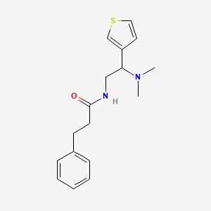 B2833315 N-(2-(dimethylamino)-2-(thiophen-3-yl)ethyl)-3-phenylpropanamide CAS No. 946271-23-4
