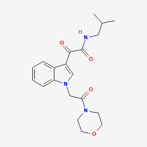 molecular formula C20H25N3O4 B2833322 N-isobutyl-2-(1-(2-morpholino-2-oxoethyl)-1H-indol-3-yl)-2-oxoacetamide CAS No. 872855-43-1