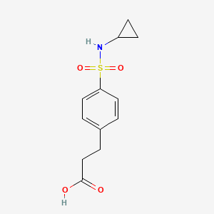 molecular formula C12H15NO4S B2833342 3-[4-(Cyclopropylsulfamoyl)phenyl]propanoic acid CAS No. 889939-54-2