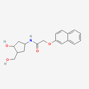 N-(3-hydroxy-4-(hydroxymethyl)cyclopentyl)-2-(naphthalen-2-yloxy)acetamide