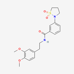 N-(3,4-dimethoxyphenethyl)-3-(1,1-dioxidoisothiazolidin-2-yl)benzamide