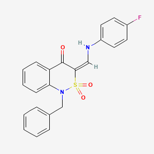 (3E)-1-benzyl-3-{[(4-fluorophenyl)amino]methylene}-1H-2,1-benzothiazin-4(3H)-one 2,2-dioxide