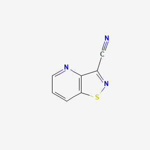 molecular formula C7H3N3S B2833387 [1,2]Thiazolo[4,5-b]pyridine-3-carbonitrile CAS No. 2110070-95-4