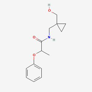 molecular formula C14H19NO3 B2833389 N-((1-(hydroxymethyl)cyclopropyl)methyl)-2-phenoxypropanamide CAS No. 1286732-32-8