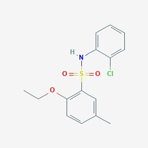 molecular formula C15H16ClNO3S B2833398 N-(2-chlorophenyl)-2-ethoxy-5-methylbenzene-1-sulfonamide CAS No. 2305441-50-1