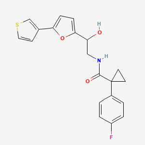 1-(4-fluorophenyl)-N-(2-hydroxy-2-(5-(thiophen-3-yl)furan-2-yl)ethyl)cyclopropanecarboxamide