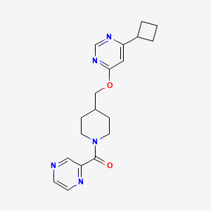 (4-(((6-Cyclobutylpyrimidin-4-yl)oxy)methyl)piperidin-1-yl)(pyrazin-2-yl)methanone
