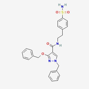 1-benzyl-3-(benzyloxy)-N-(4-sulfamoylphenethyl)-1H-pyrazole-4-carboxamide